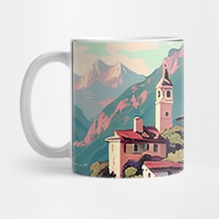 Colorful Lakeside Flower Villa Mug